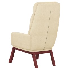 Chaise de relaxation Crème Tissu 