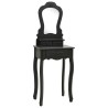 Ensemble de coiffeuse avec tabouret Noir 50x59x136 cm Paulownia 