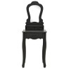 Ensemble de coiffeuse avec tabouret Noir 50x59x136 cm Paulownia 