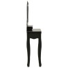 Ensemble de coiffeuse avec tabouret Noir 50x59x136 cm Paulownia 