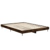 Cadre de lit sans matelas chêne fumé 135x190 cm bois ingénierie 