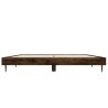 Cadre de lit sans matelas chêne fumé 135x190 cm bois ingénierie 