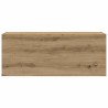 Armoire murale de bain chêne artisanal bois d'ingénierie 