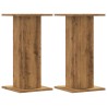 Supports pour plantes 2 pcs chêne artisanal bois d'ingénierie 