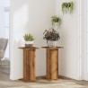 Supports pour plantes 2 pcs chêne artisanal bois d'ingénierie 