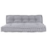 Coussin de canapé paletteavec dossier en tissu gris 