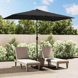 Parasol d'extérieur avec mât en métal 300x200 cm anthracite 