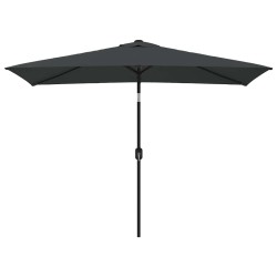 Parasol d'extérieur avec mât en métal 300x200 cm anthracite 