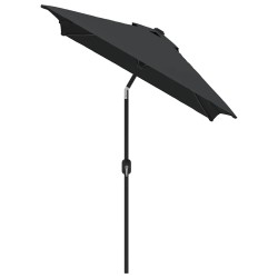 Parasol d'extérieur avec mât en métal 300x200 cm anthracite 