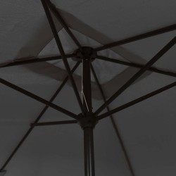 Parasol d'extérieur avec mât en métal 300x200 cm anthracite 