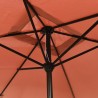 Parasol d'extérieur avec mât en métal 300x200 cm terre cuite 