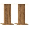 Supports de haut-parleurs 2 pcs chêne artisanal bois ingénierie 