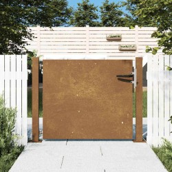 Portail de jardin 105x80 cm acier corten 