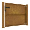 Portail de jardin 105x80 cm acier corten 