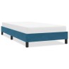 Cadre de lit sans matelas bleu foncé 80x220 cm velours 