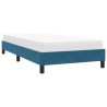 Cadre de lit sans matelas bleu foncé 80x220 cm velours 