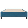 Cadre de lit sans matelas bleu foncé 80x220 cm velours 
