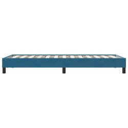Cadre de lit sans matelas bleu foncé 80x220 cm velours 