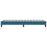 Cadre de lit sans matelas bleu foncé 80x220 cm velours 