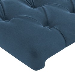 Tête de lit avec oreilles Bleu foncé 93x16x118/128 cm Velours 