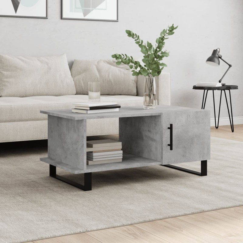 Table basse gris béton 90x50x40 cm bois d'ingénierie Table basse gris béton 90x50x40 cm bois d'ingénierie