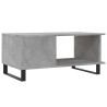 Table basse gris béton 90x50x40 cm bois d'ingénierie 