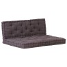 Coussins de plancher de palette lot de 2 Coton Anthracite 