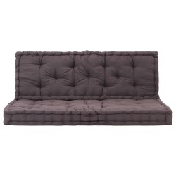 Coussins de plancher de palette lot de 2 Coton Anthracite 