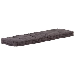 Coussins de plancher de palette lot de 2 Coton Anthracite 