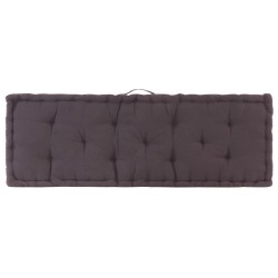 Coussins de plancher de palette lot de 2 Coton Anthracite 