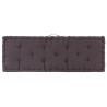 Coussins de plancher de palette lot de 2 Coton Anthracite 