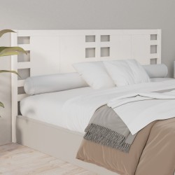 Tête de lit Blanc 141x4x100 cm Bois massif de pin 