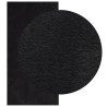 Tapis HUARTE à poils courts doux et lavable noir 100x200 cm 