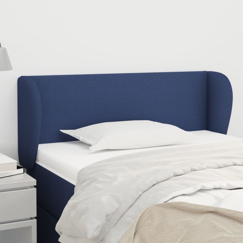 Tête de lit avec oreilles Bleu 83x23x78/88 cm Tissu 