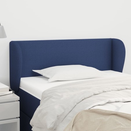 Tête de lit avec oreilles Bleu 83x23x78/88 cm Tissu 