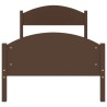 Cadre de lit sans matelas marron foncé pin massif 100x200 cm 