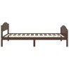 Cadre de lit sans matelas marron foncé pin massif 100x200 cm 