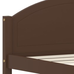 Cadre de lit sans matelas marron foncé pin massif 100x200 cm 