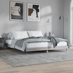 Cadre de lit sans matelas sonoma gris 200x200 cm 