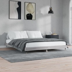 Cadre de lit sans matelas sonoma gris 200x200 cm 