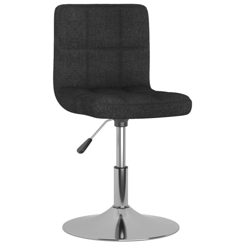Chaise pivotante à manger Noir Tissu Chaise pivotante à manger Noir Tissu