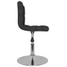 Chaise pivotante à manger Noir Tissu 
