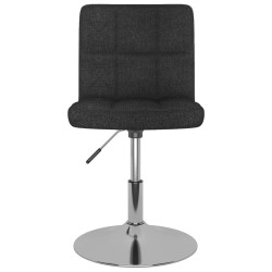 Chaise pivotante à manger Noir Tissu 