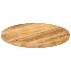 Dessus de table Ø 80x2,5 cm rond bois de manguier massif 