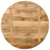 Dessus de table Ø 80x2,5 cm rond bois de manguier massif 