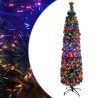 Arbre de Noël artificiel mince et support 240 cm fibre optique 