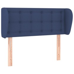 Tête de lit avec oreilles Bleu 103x23x78/88 cm Tissu 