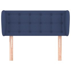 Tête de lit avec oreilles Bleu 103x23x78/88 cm Tissu 