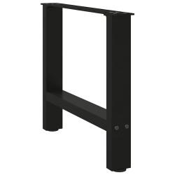 Pieds de table basse Noir 2 pièces 50 x (42-43) cm Acier 