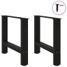 Pieds de table basse Noir 2 pièces 50 x (42-43) cm Acier 